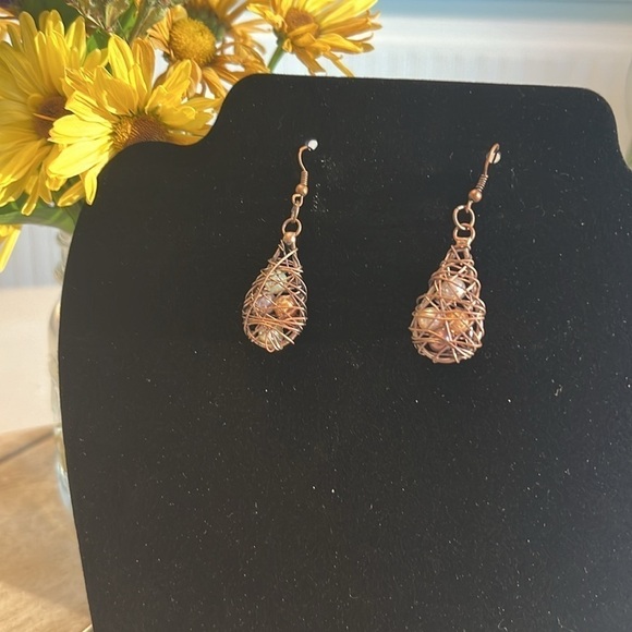 New - Handmade Copper Wire Earrings - Picture 5 of 5
